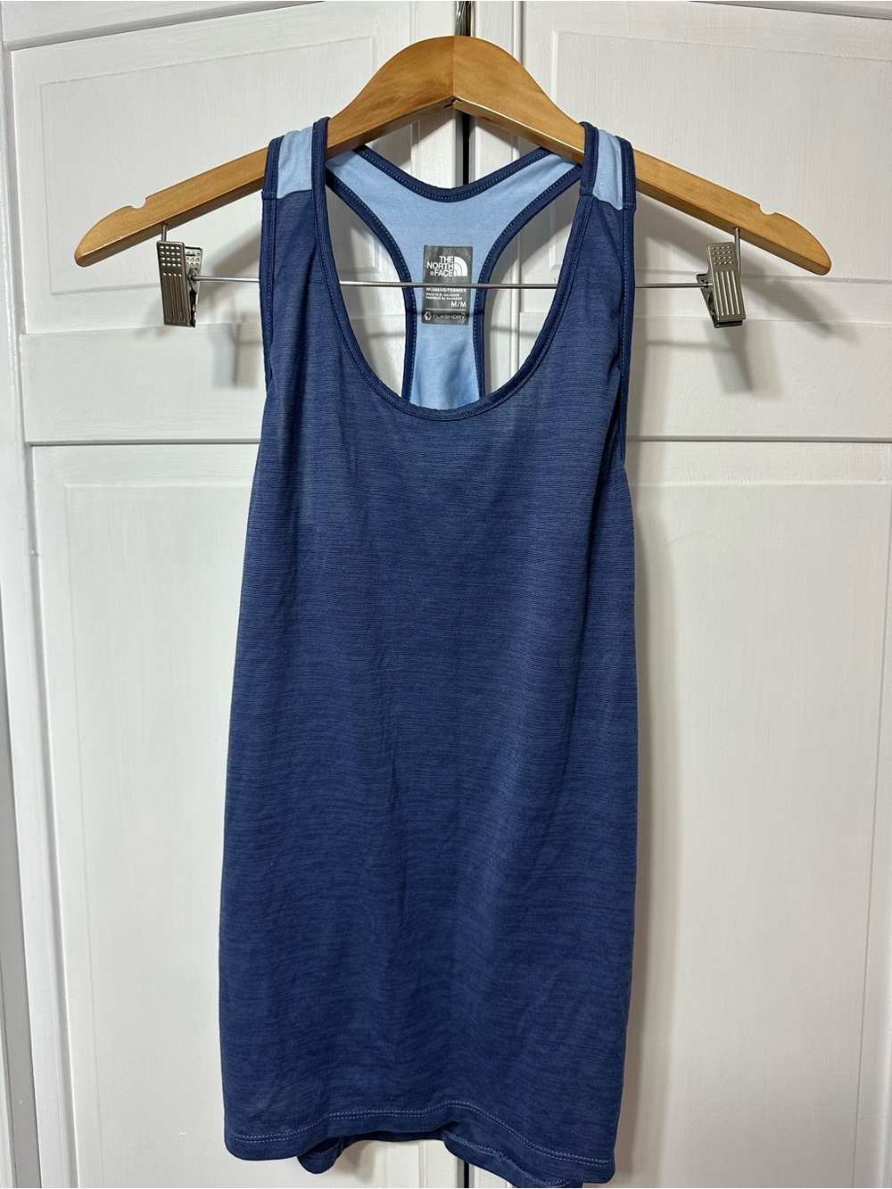 The North Face Women's Navy Racerback Tank with Light Blue Trim